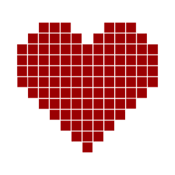 Coffee After Work pixel heart logo